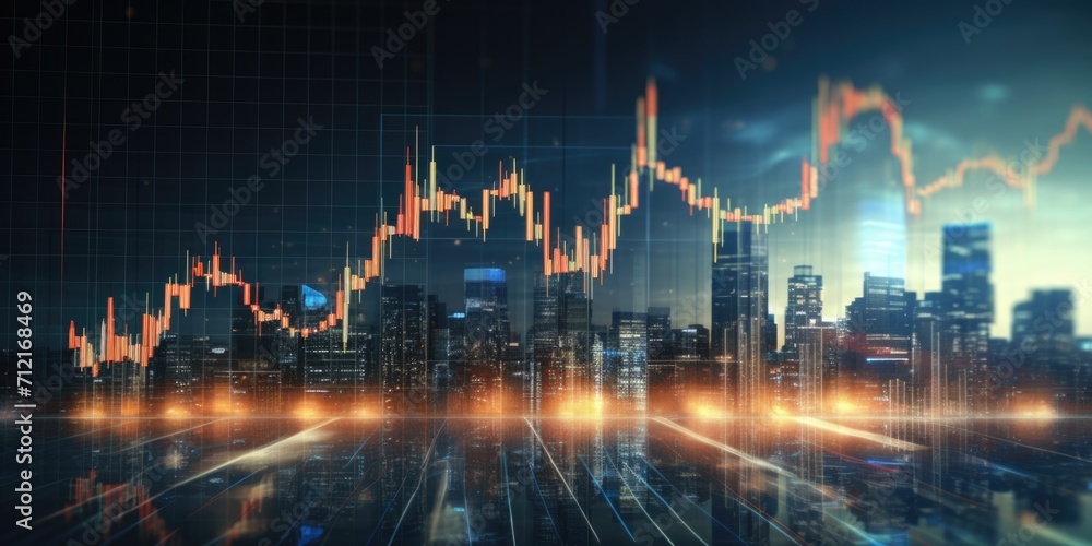 An abstract view of stock market growth investing in business