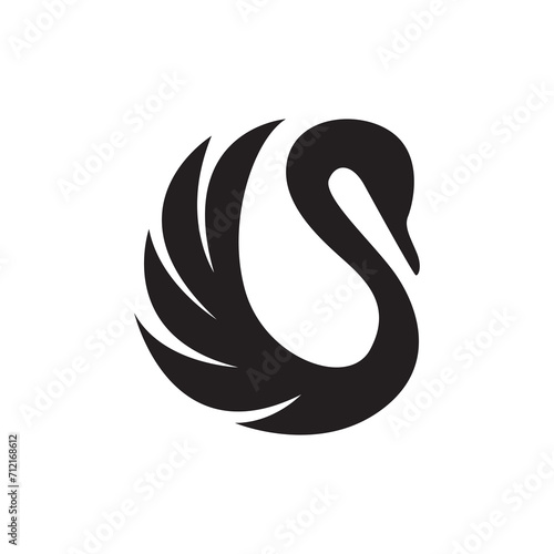 Fototapeta Naklejka Na Ścianę i Meble -  swan icon logo design vector