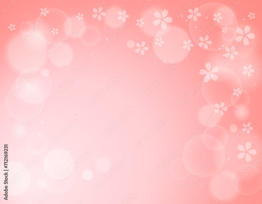 桜と光彩の春らしいフレーム素材　2