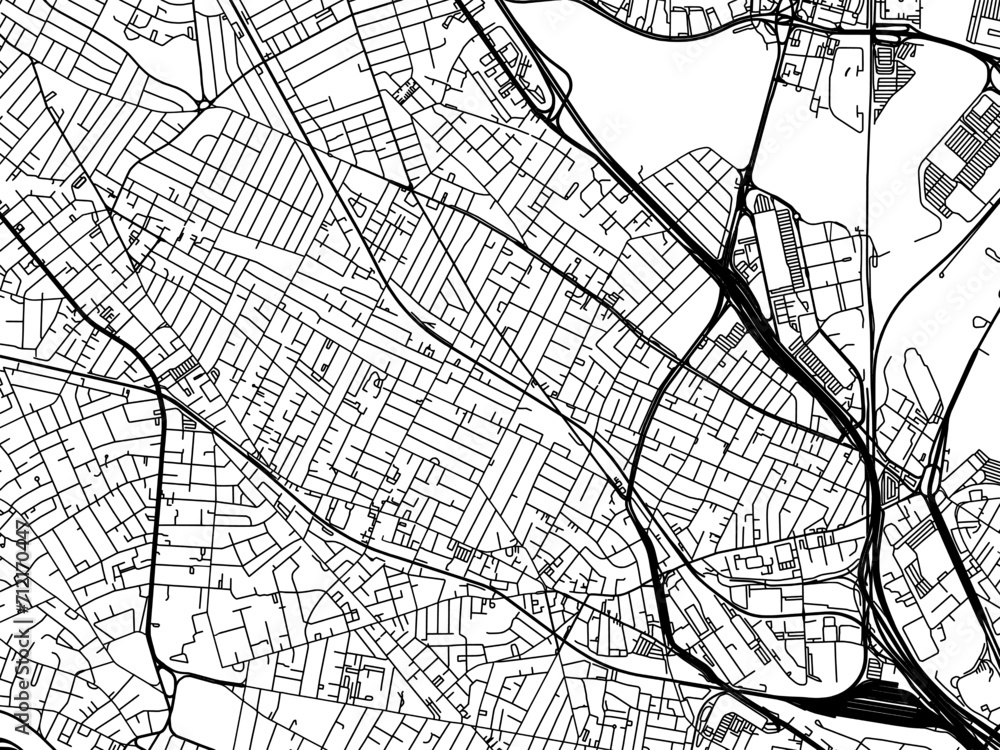 Vector road map of the city of  Somerville  Massachusetts in the United States of America with black roads on a white background.