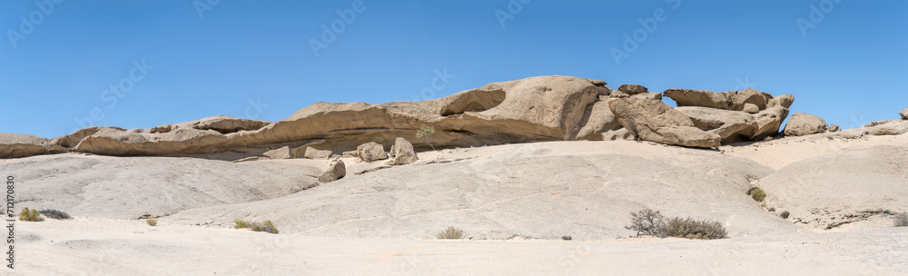 worn granite formation at Vogelfederberg mountain, near Walvis Bay,  Namibia