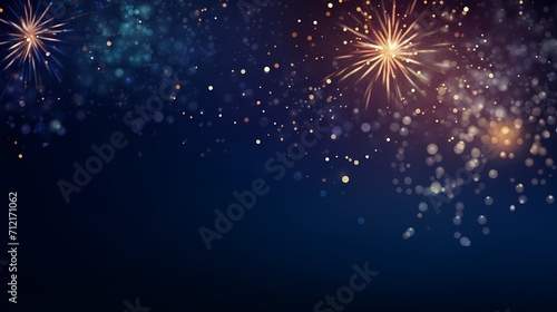 Beautiful fireworks background at night for holiday decoration