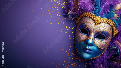 beautuful Mardi Gras Carnival background with copy space © olegganko