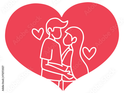 Romantic People Silhouette Valentine Day
