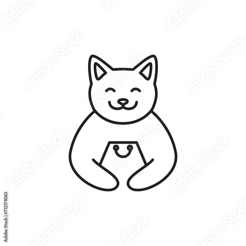 cute dog pets mascot cartoon icon logo design vector © makmur