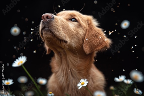 Labrador puppies on the lawn