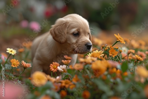Labrador puppies on the lawn