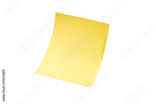 Yellow Sticky Notes Isolated on Blank Paper, Reminder Message Post-It Pad for Office Business Memo Sticker, Adhesive Note on Bulletin Board with Empty Notebook Pages