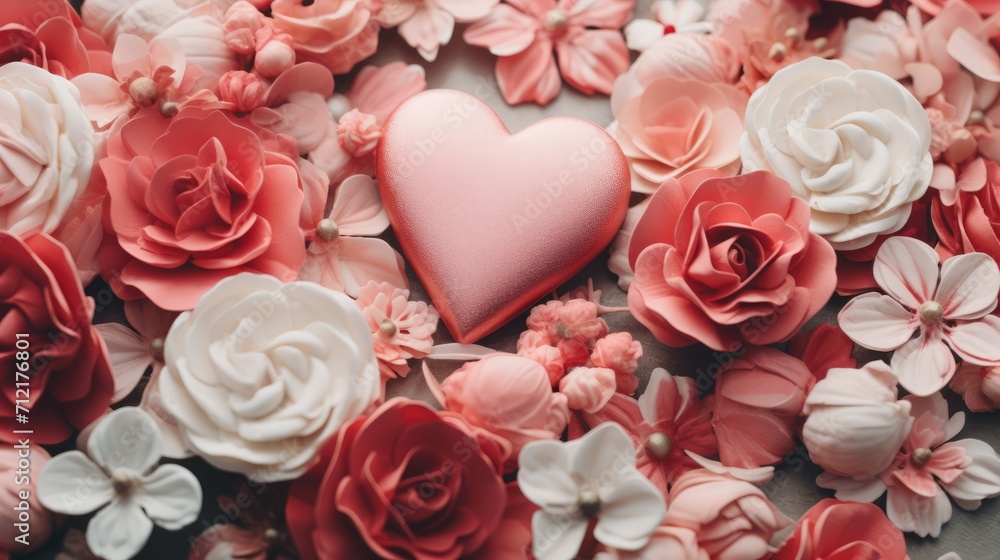 Generative AI, Valentine's Day background, muted colors, holiday photorealistic aesthetic background Generative AI, Valentine's Day background, muted colors, holiday photorealistic aesthetic background
