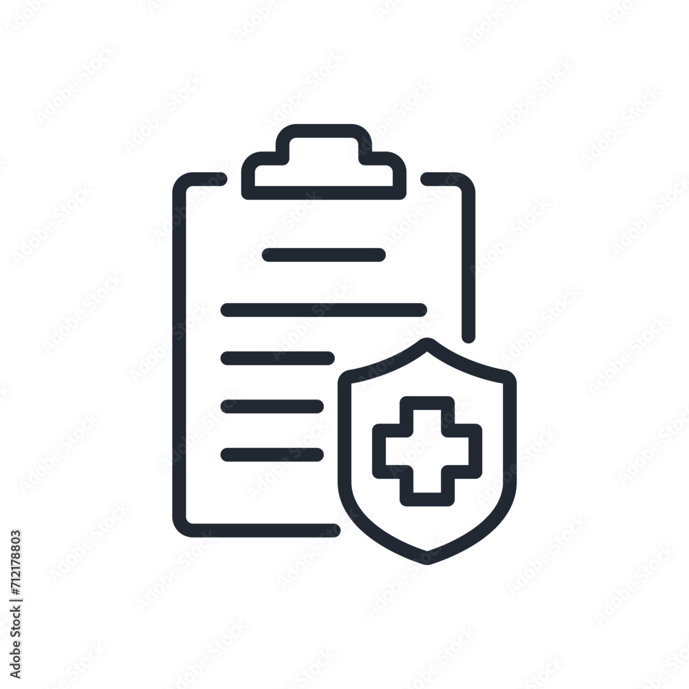 Medical and health insurance editable stroke outline icon isolated on white background flat vector illustration. Pixel perfect. 64 x 64. Medical and health insurance editable stroke outline icon isolated on white background flat vector illustration. Pixel perfect. 64 x 64.