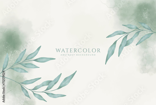 Abstract horizontal watercolor background. Neutral light colored empty space background illustration