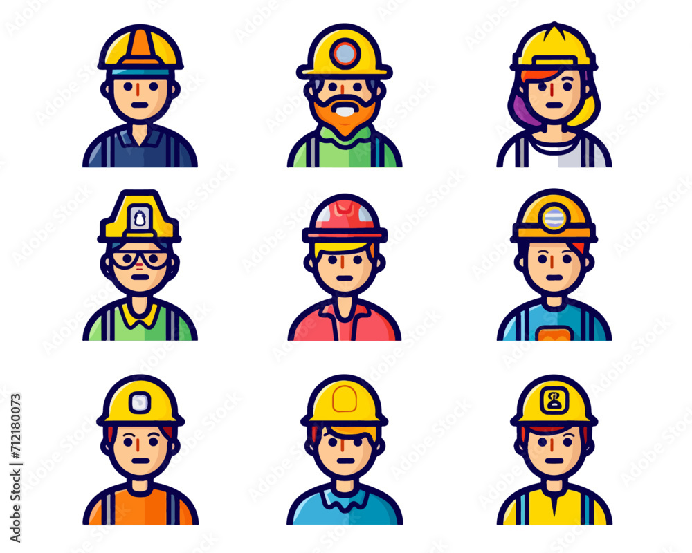 job, worker, employee, avatar, pictogram