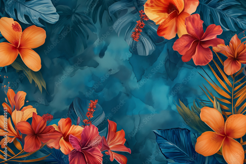 Tropical Mirage: Floral Symphony