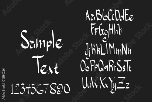 font design with number vector