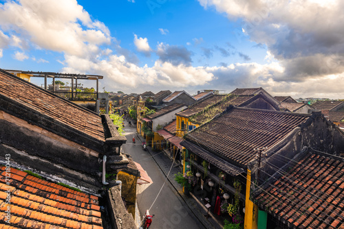 view over hoi an ancient town, an unesco world heritage site in vietnam photo