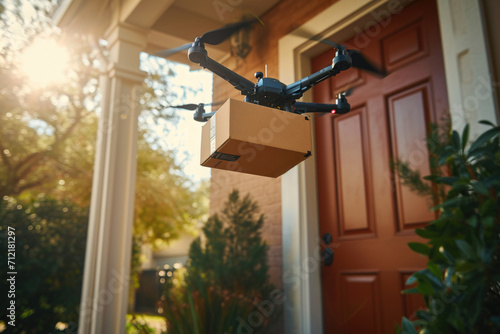 Drone Delivery at Home - Aerial Package Drop-off