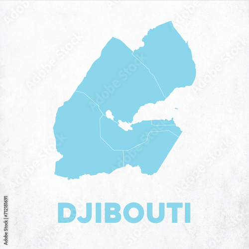 Detailed Djibouti Map photo