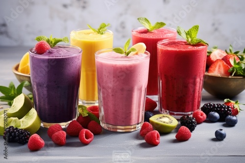 fruit smoothie with berries