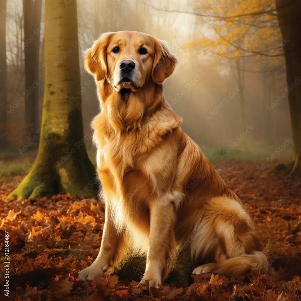 Nice golden retrievers dog image Generative AI Nice golden retrievers dog image Generative AI