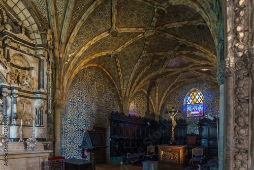 Chapel Interior at Pena Palace, Sintra, Lisbon, Portugal