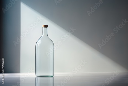 Bottle with milk close-up on a light background