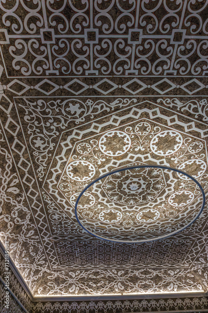 Dining Room Ceiling of Countess of Edla at Pena Palace Park, Sintra, Lisbon, Portugal Dining Room Ceiling of Countess of Edla at Pena Palace Park, Sintra, Lisbon, Portugal