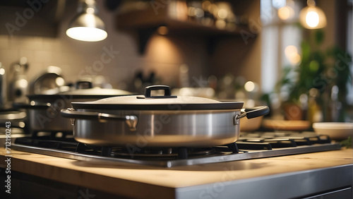 kitchen equipment with blurred background