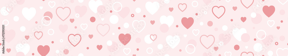 Valentine's day concept background. paper hearts with white square frame.