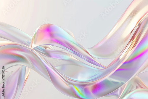 Unusual beautiful futuristic background in rainbow neon colors flowing substance. Fluid wave.