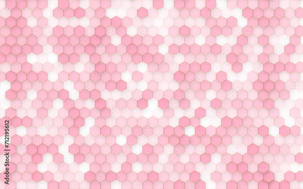 Pink and white beehive background. Honeycomb, bees hive cells pattern. Bee honey shapes. Vector geometric seamless texture symbol. Hexagon, hexagonal raster, mosaic cell sign or icon. Gradation.