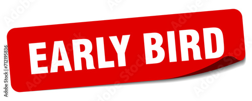 early bird sticker. early bird label