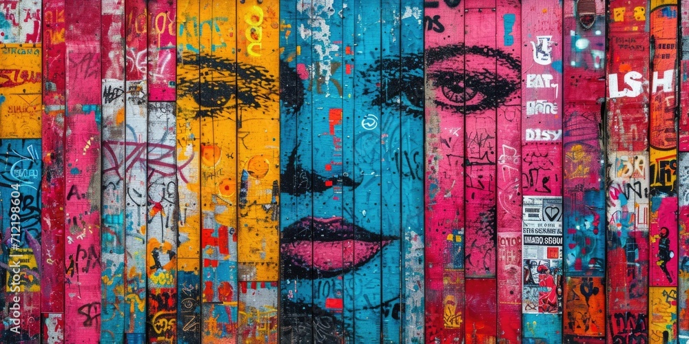 Fototapeta premium Urban Graffiti Art Collage
