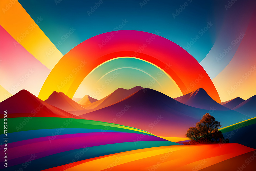 landscape colorful illustration landscape colorful illustration