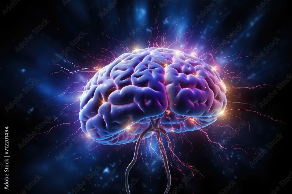 Obraz premium Huntington's disease brain tumors flashes. Brain treatments for ALS. Synapses, neural disruptions in multiple sclerosis. Traumatic brain injuries, studies on migraines human mind axon brain disorders.