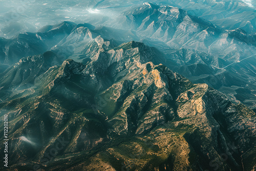 Overhead shots of mountain ranges showcasing abstract patterns. © Degimages