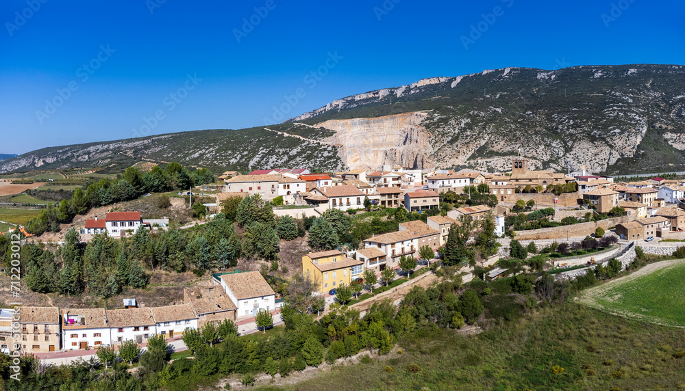 town of Liedena and lime kilns of Liskar, Navarra, Spain
