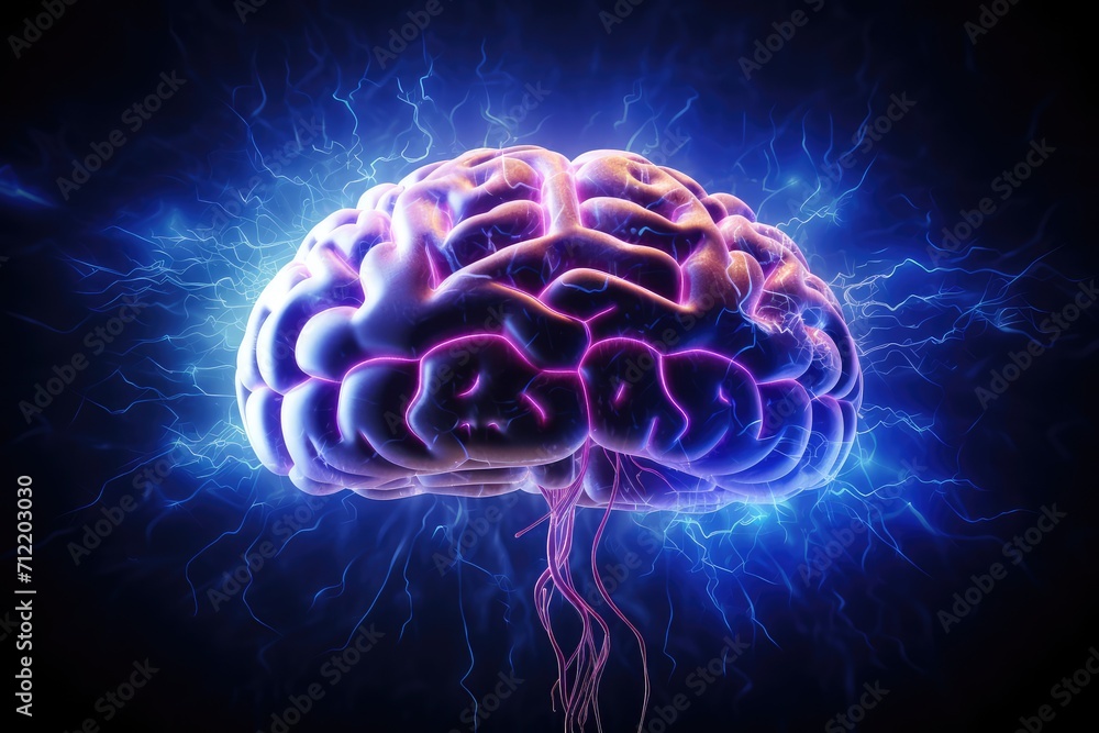 Obraz premium Brainstorming, artistic, musical, and creative writing elements. Innovative design thinking, cross-disciplinary neuroaesthetics and embodied cognition neural mechanisms in shaping creative processes. 