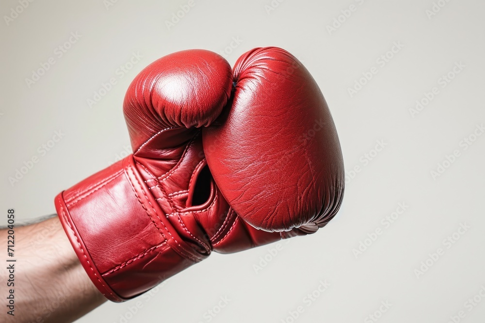 White background with isolated boxing glove