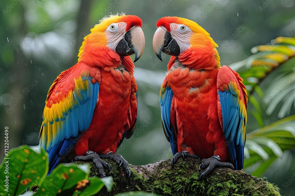  Colorful Macaws in Amazon
