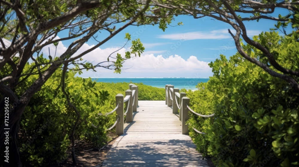 Pathway Leading to Beautiful Sunny Beach Pathway Leading to Beautiful Sunny Beach