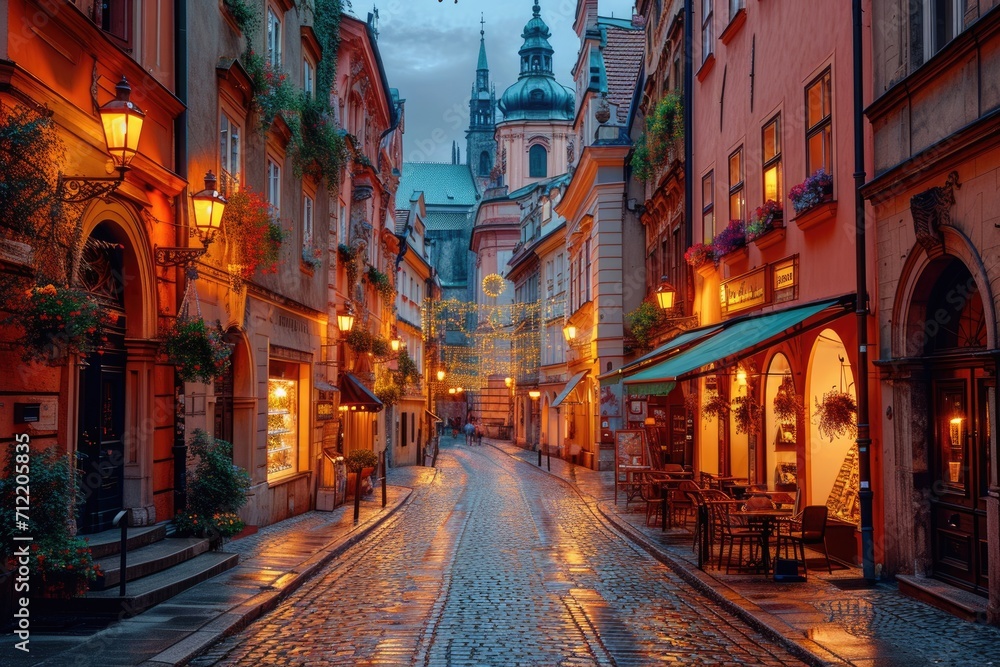  Historic European City Street
