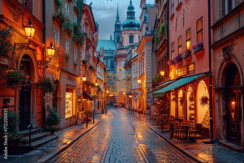  Historic European City Street