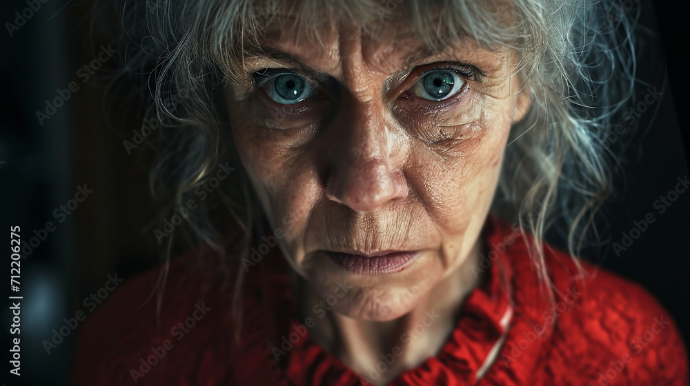 Portrait of a lonely elderly woman. Portrait of a lonely elderly woman.
