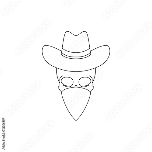 bearded cool man mascot icon logo design vector