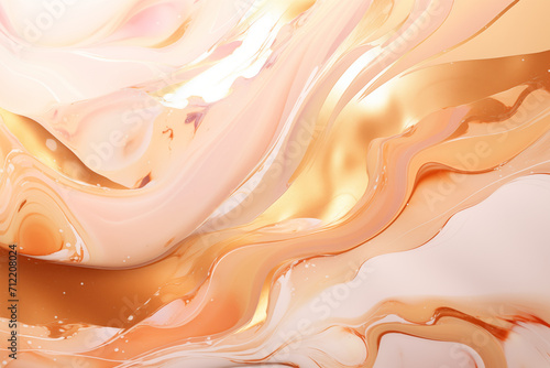 Abstract background with fluid art. Elegant background for website screensavers, postcards and notebook covers. Beige and peach color scheme
