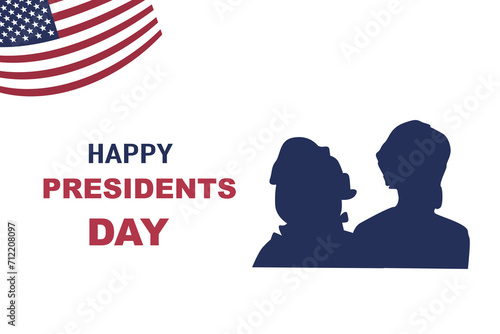 Happy president day of America, Washington day banner background. Vector illustration can used for federal holiday president day of USA. 