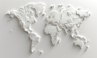 world map with shapes of regions
