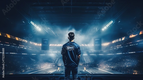 E-Sports Gladiator Awaits Battle in Arena - The Calm Before the Storm © Phieo Alex