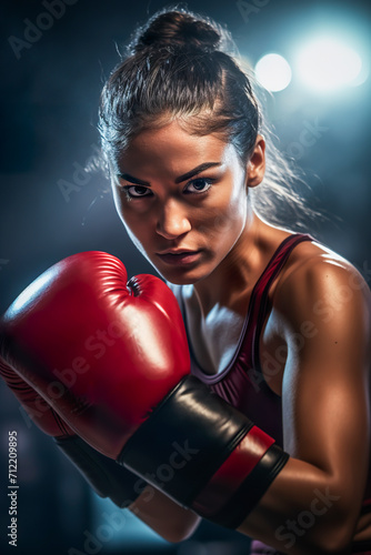 Determined female boxer ready for a match © ADDICTIVE STOCK CORE