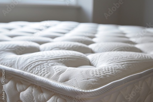 Single mattress in white with trim photo